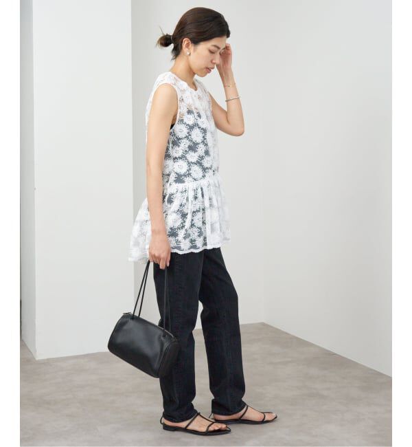 IENA「フラワーレース ペプラムブラウス」|シャツ・ブラウス|