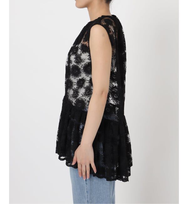IENA「フラワーレース ペプラムブラウス」|シャツ・ブラウス|