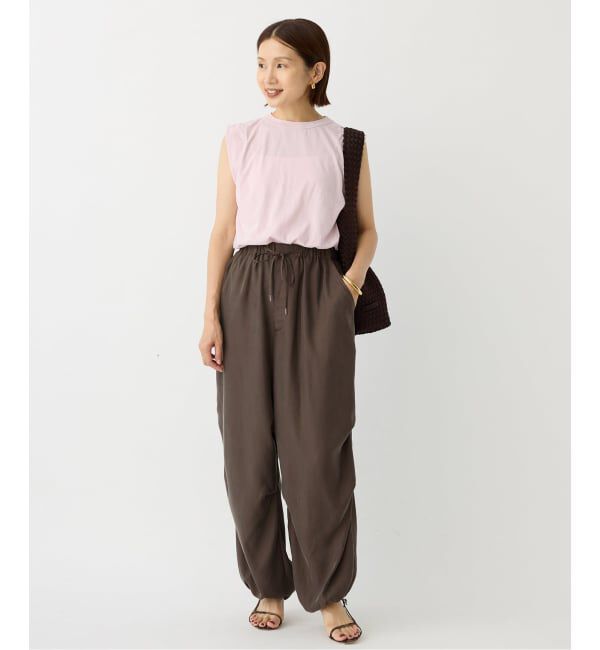 IENA「《追加》ATON/エイトン FRESCA SINGLE JERSEY ノースリーブ」|Tシャツ・カットソー|