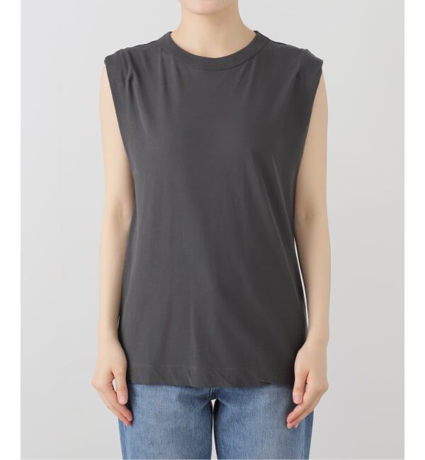 IENA「《追加》ATON/エイトン FRESCA SINGLE JERSEY ノースリーブ」|Tシャツ・カットソー|