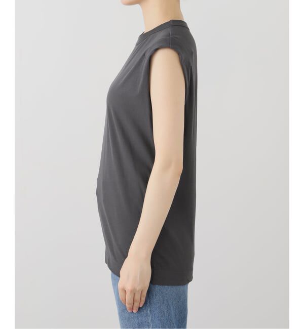 IENA「《追加》ATON/エイトン FRESCA SINGLE JERSEY ノースリーブ」|Tシャツ・カットソー|