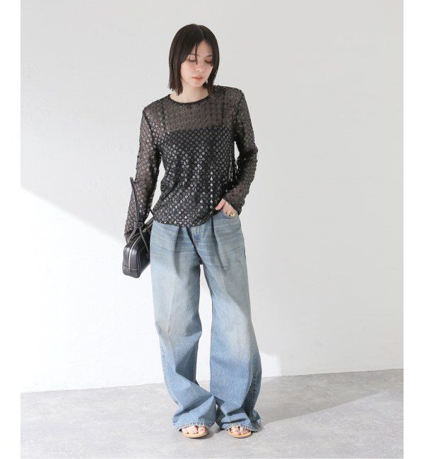 journal standard L'essage「【BAUM UND PFERDGARTEN/バウムウンドヘルガーデン】GLITTER FLOWERS BL：ブラウス」|シャツ・ブラウス|