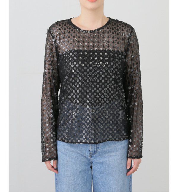 journal standard L'essage「【BAUM UND PFERDGARTEN/バウムウンドヘルガーデン】GLITTER FLOWERS BL：ブラウス」|シャツ・ブラウス|