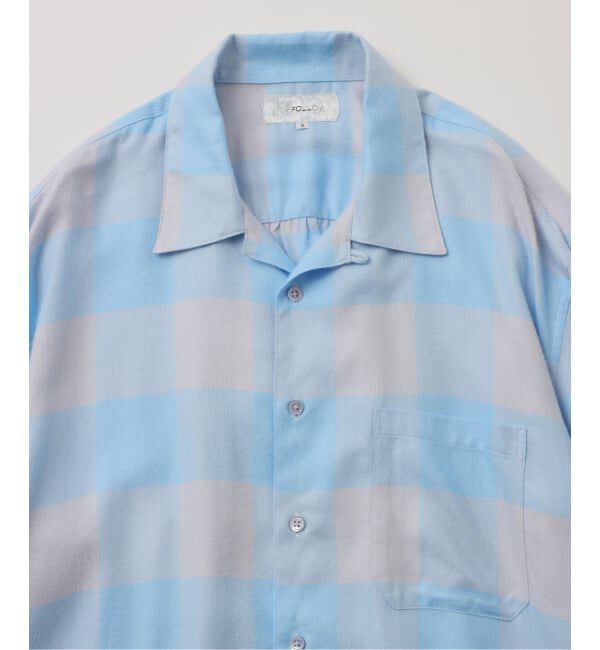 JOURNAL STANDARD「【FOLL / フォル】summer modal check open collar shirt」|シャツ・ブラウス|