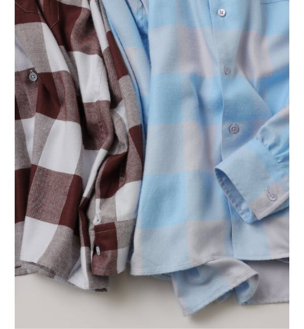 JOURNAL STANDARD「【FOLL / フォル】summer modal check open collar shirt」|シャツ・ブラウス|