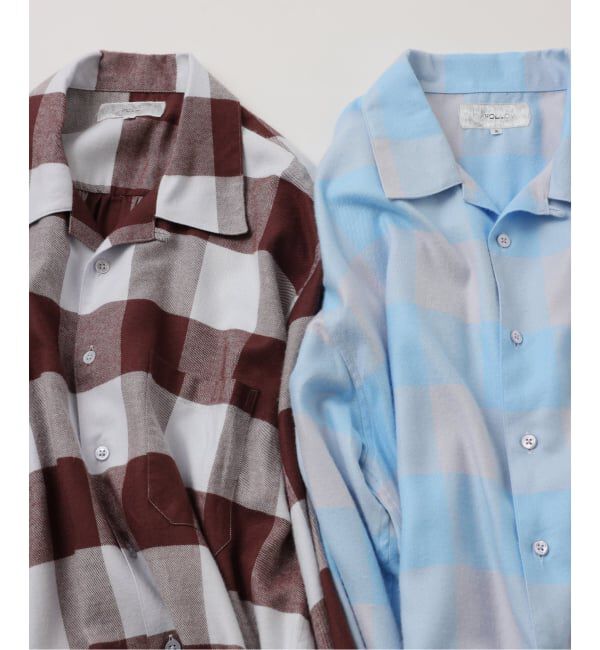 JOURNAL STANDARD「【FOLL / フォル】summer modal check open collar shirt」|シャツ・ブラウス|