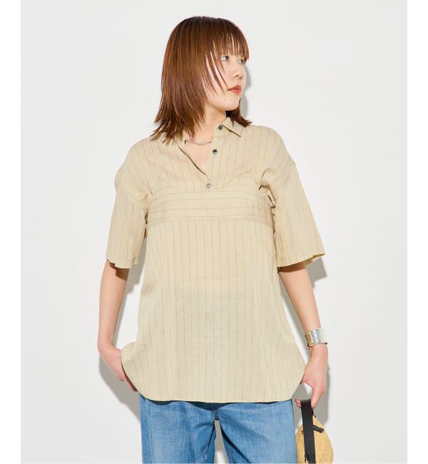 journal standard L'essage「《予約》シアーストライプ/無地 シャツ&キャミブラウス」|シャツ・ブラウス|