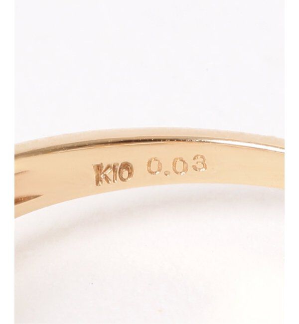 Lilas by Spick&Span「《追加》8角ラインモチーフダイヤピンキーリング K10」|リング|