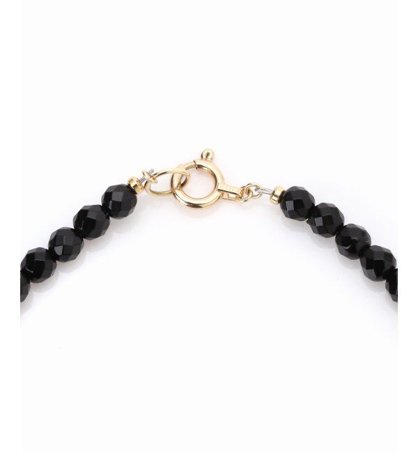 Lilas by Spick&Span「ゴールドビーズ4Pオニキスブレスレット K10」|ブレスレット・バングル|