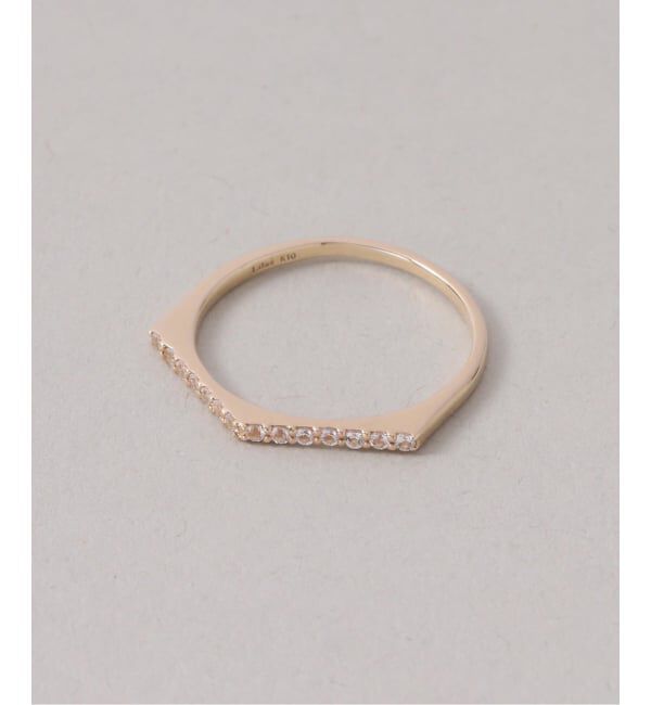 Lilas by Spick&Span「arrowラインホワイトトパーズリング K10」|リング|