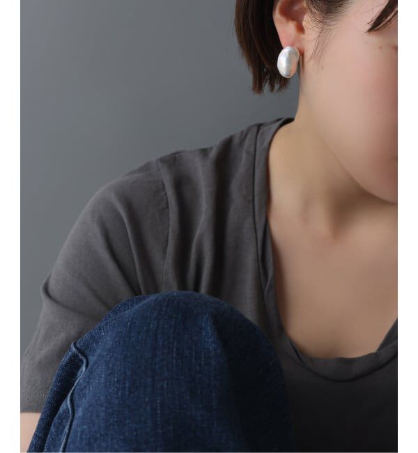 Spick and Span「《WEB限定》【SAMH by LILAS】 オイスターパールピアス SV(両耳)」|ピアス|