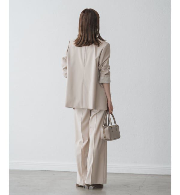 NOBLE「エステルツイルピークドラペルジャケット」|テーラードジャケット|