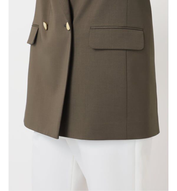 NOBLE「エステルツイルピークドラペルジャケット」|テーラードジャケット|