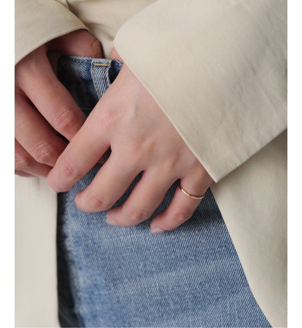 Lilas by Spick&Span「スロープラインピンキーリング K10」|リング|ゴールド