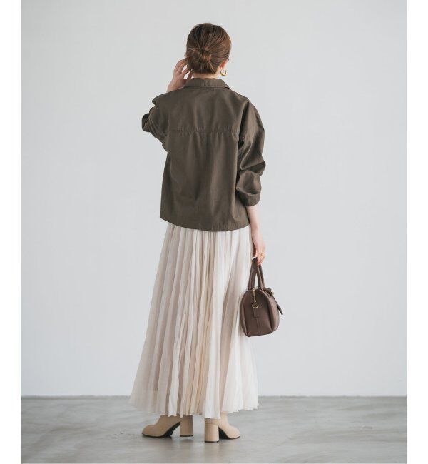NOBLE「ヴィンテージシアーソフトプリーツスカート」|スカート|
