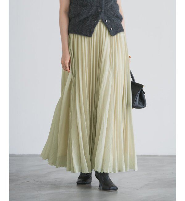 NOBLE「ヴィンテージシアーソフトプリーツスカート」|スカート|