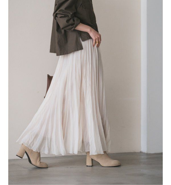 NOBLE「ヴィンテージシアーソフトプリーツスカート」|スカート|