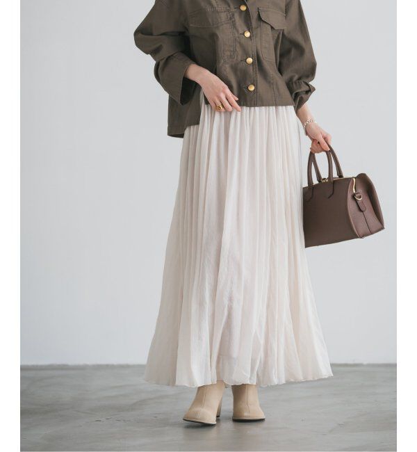 NOBLE「ヴィンテージシアーソフトプリーツスカート」|スカート|