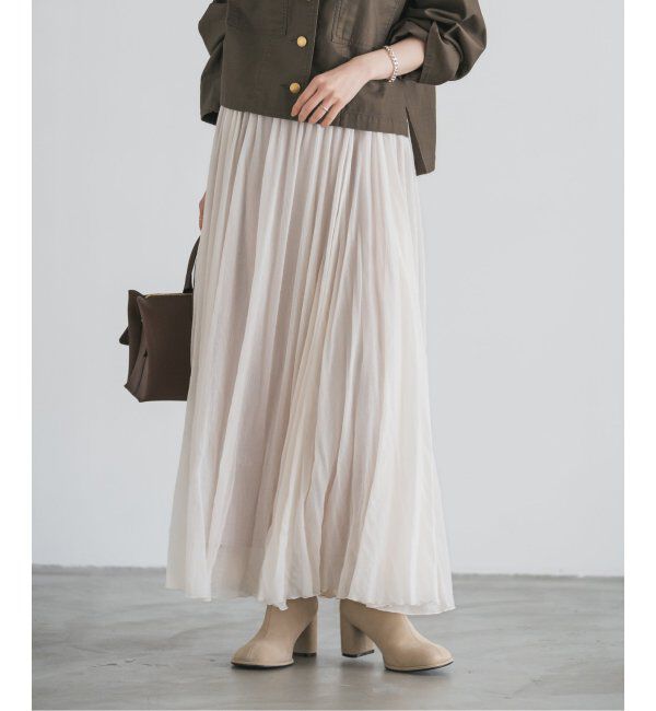 NOBLE「ヴィンテージシアーソフトプリーツスカート」|スカート|