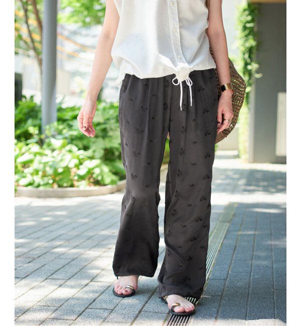 Spick and Span「TICCA / ティッカ フラワーエンブロイダリーパンツ」|その他|