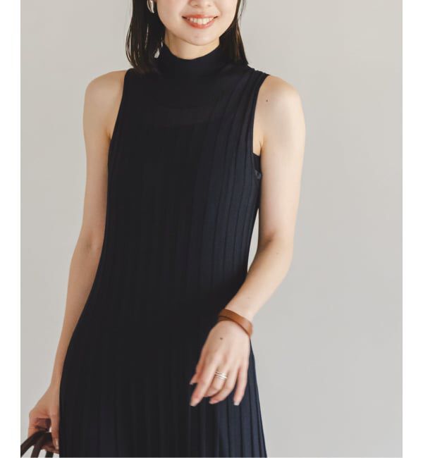 NOBLE「【NOBLE&times;L'AUBE BLANC】シアーワイドリブニットワンピース」|ワンピース|