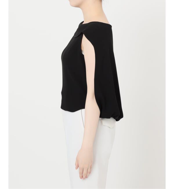 NOBLE「《WEB限定追加》【洗える】バルーンケープブラウス」|シャツ・ブラウス|