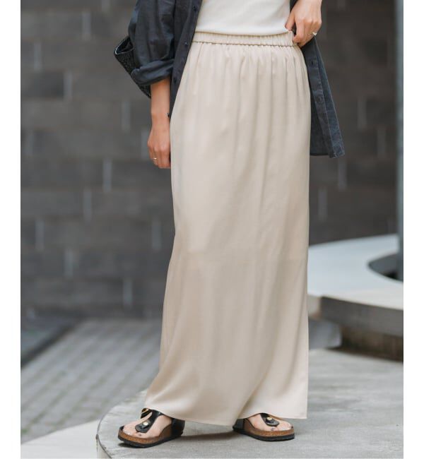 Spick and Span「《追加》サテンイージースカート」|スカート|