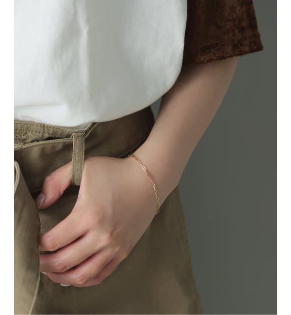 Lilas by Spick&Span「ペーパークリップチェーン17cmブレスレット K18」|ブレスレット・バングル|