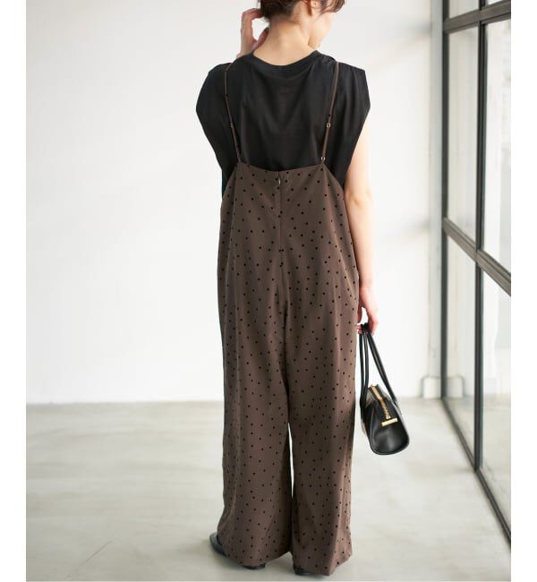 Spick and Span「《WEB限定》フロッキードットキャミサロペット」|オールインワン|