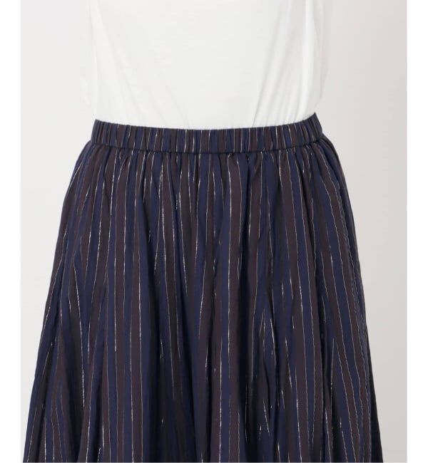 Spick and Span「《WEB限定 / 追加》HYUストライプギャザーフレアスカート」|スカート|