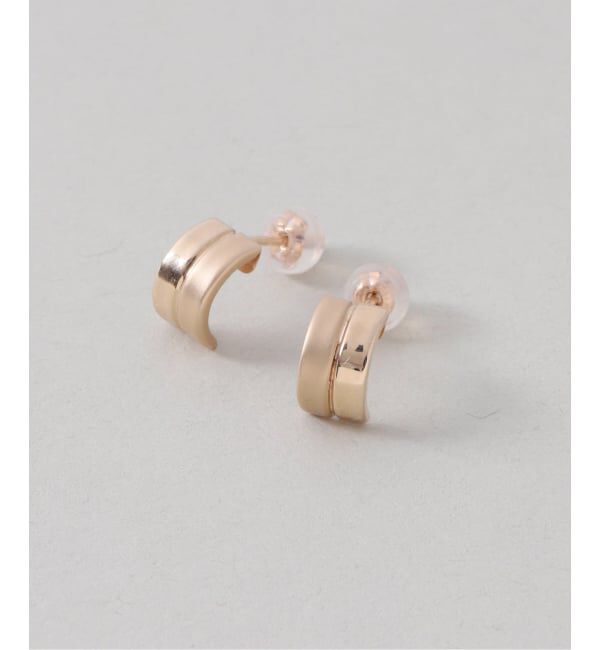 Lilas by Spick&Span「《WEB限定予約》ハーフマットピアス K10（両耳）」|ピアス|
