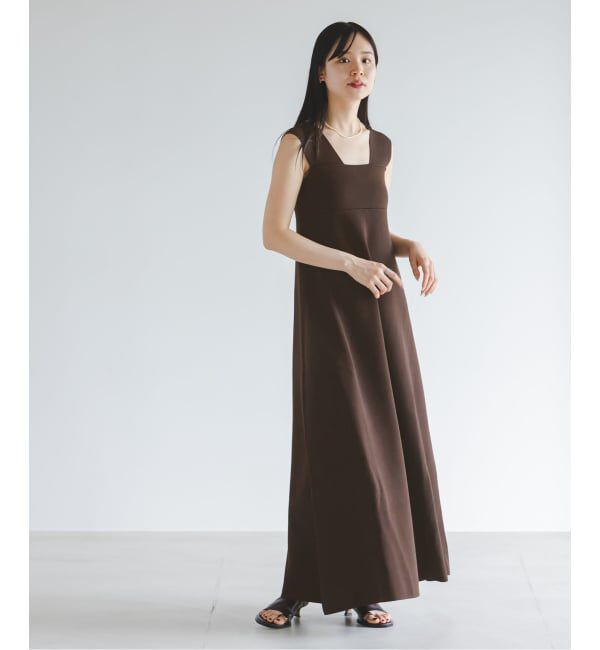 NOBLE「《追加予約》ミラノリブフィットフレアニットワンピース」|ワンピース|