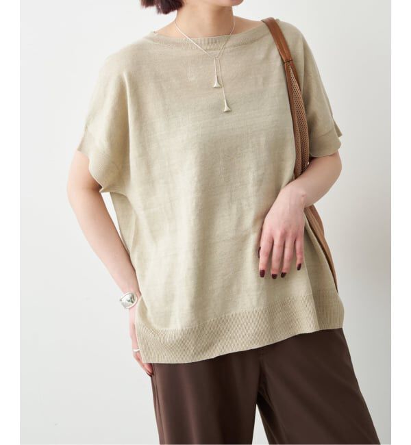 Spick and Span「《手洗い可 / 予約》リネン天竺フレンチプルオーバー」|ニット・セーター|