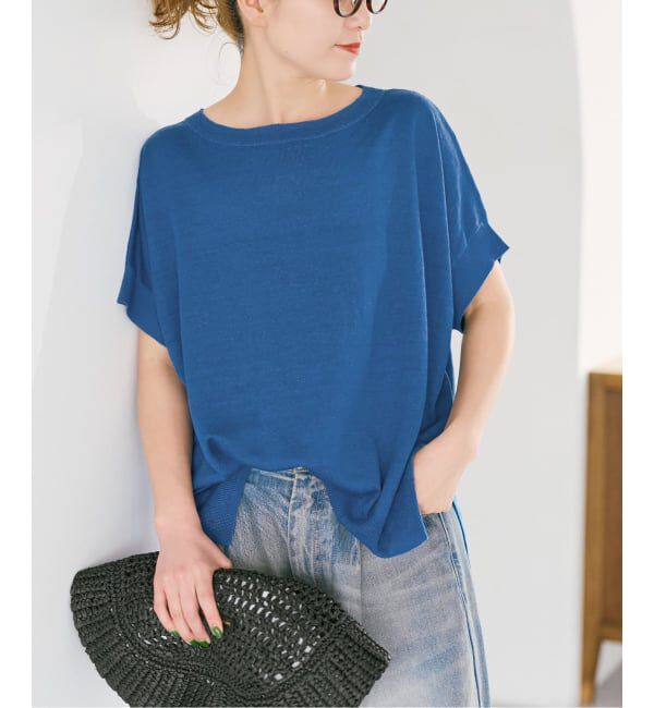 Spick and Span「《手洗い可 / 予約》リネン天竺フレンチプルオーバー」|ニット・セーター|