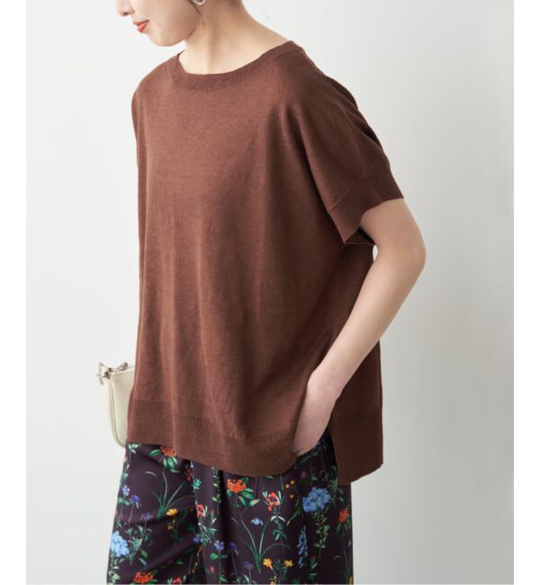 Spick and Span「《手洗い可 / 予約》リネン天竺フレンチプルオーバー」|ニット・セーター|