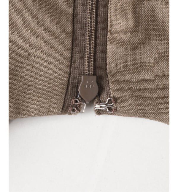 NOBLE「《予約》ウエストギャザーリネンフレアワンピース」|ワンピース|