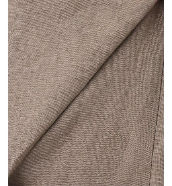 NOBLE「《予約》ウエストギャザーリネンフレアワンピース」|ワンピース|