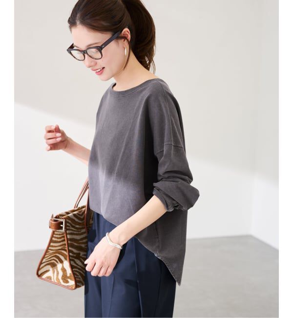 FRAMeWORK「ウェットオゾン加工インレーL/Tee」|Tシャツ・カットソー|ブラック D