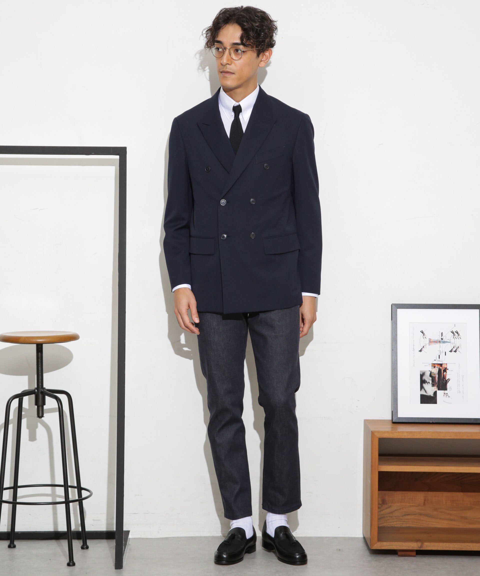 nano･universe「「ESSENTIAL LINE」TWソリッドダブルジャケット」|スーツ|