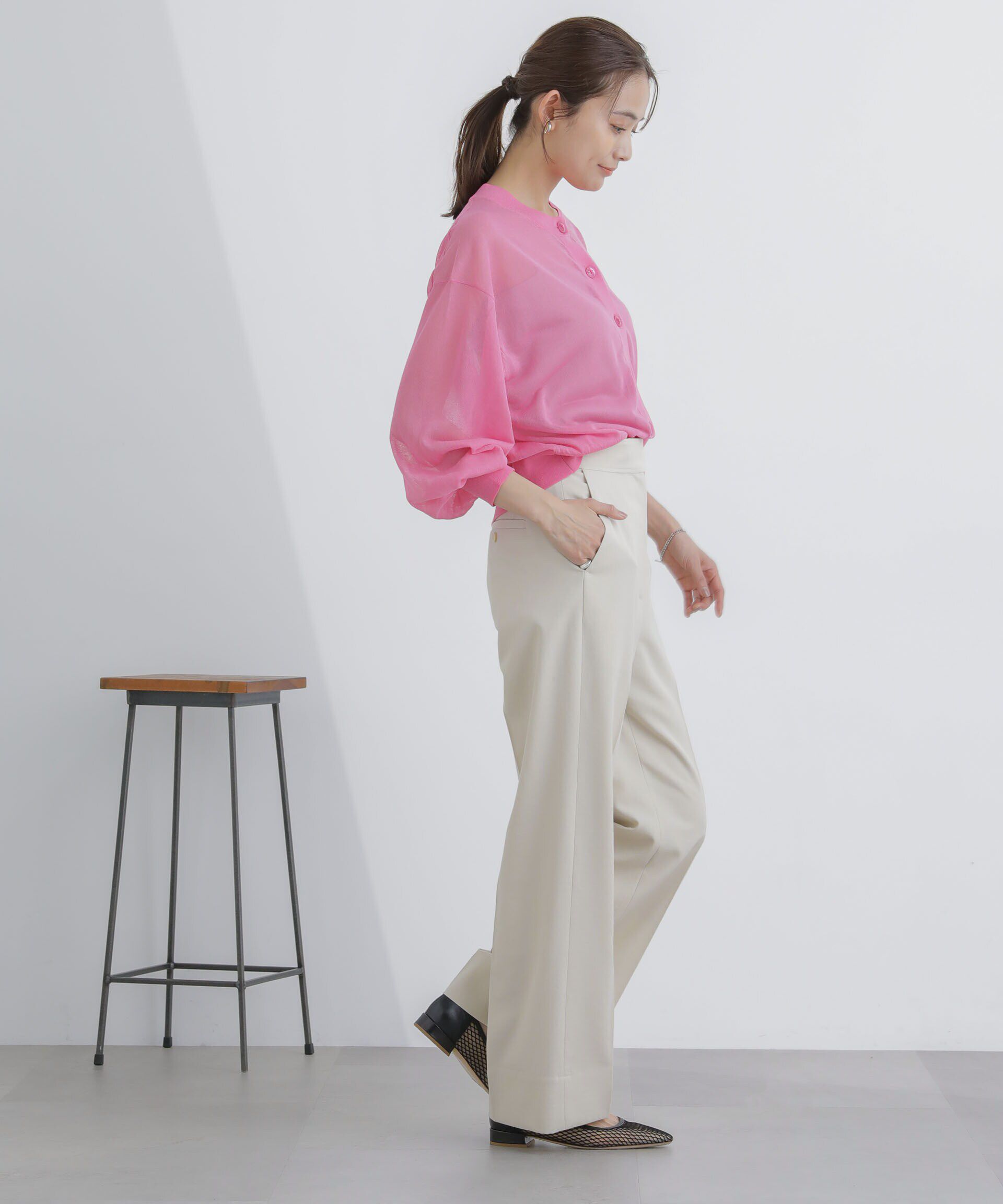 nano･universe「サイドボタンワイドパンツ(セットアップ対応)」|その他|