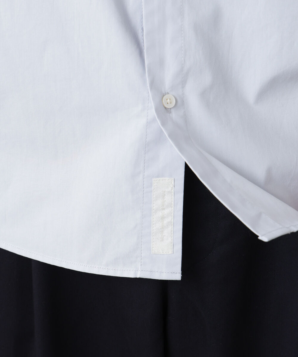 nano･universe「「大人のワイドシャツ」バンドカラー 半袖」|シャツ・ブラウス|