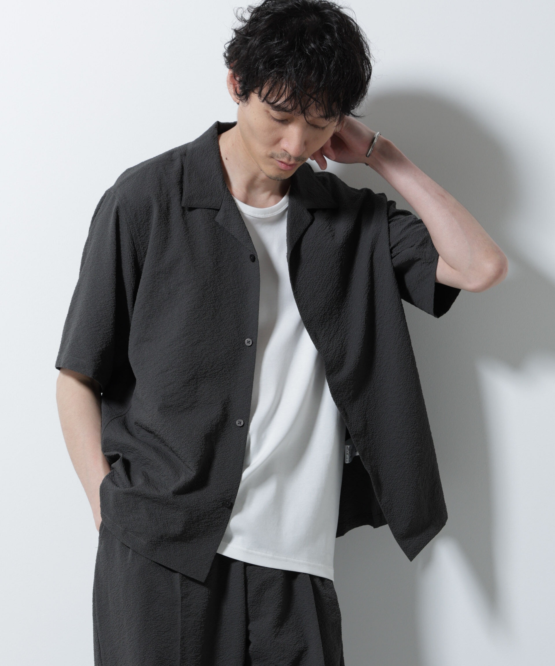 nano･universe「サッカーシャツ 半袖（セットアップ可）」|シャツ・ブラウス|