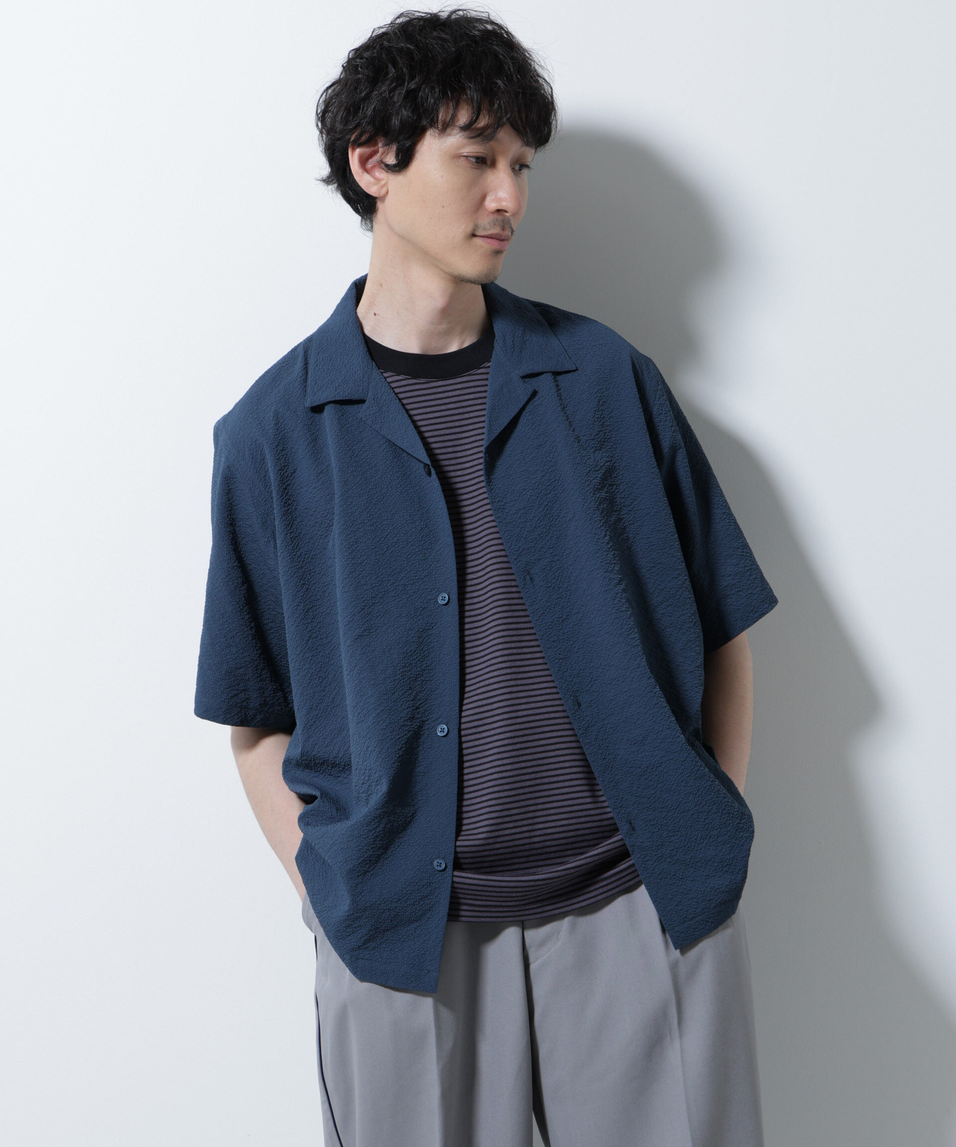 nano･universe「サッカーシャツ 半袖（セットアップ可）」|シャツ・ブラウス|