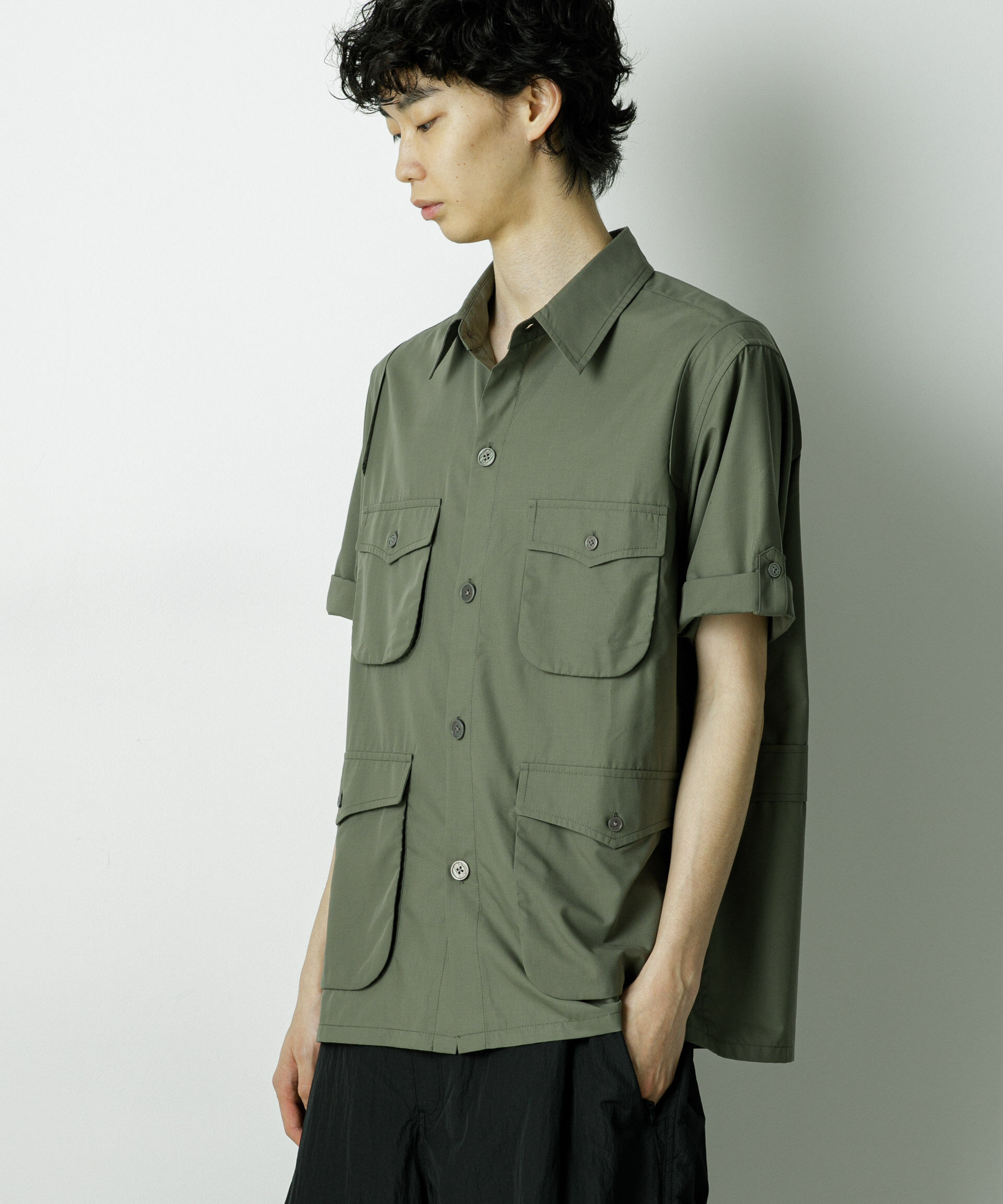 nano･universe「｢HOTEL PALACE｣TRポプリンサファリシャツ」|シャツ・ブラウス|