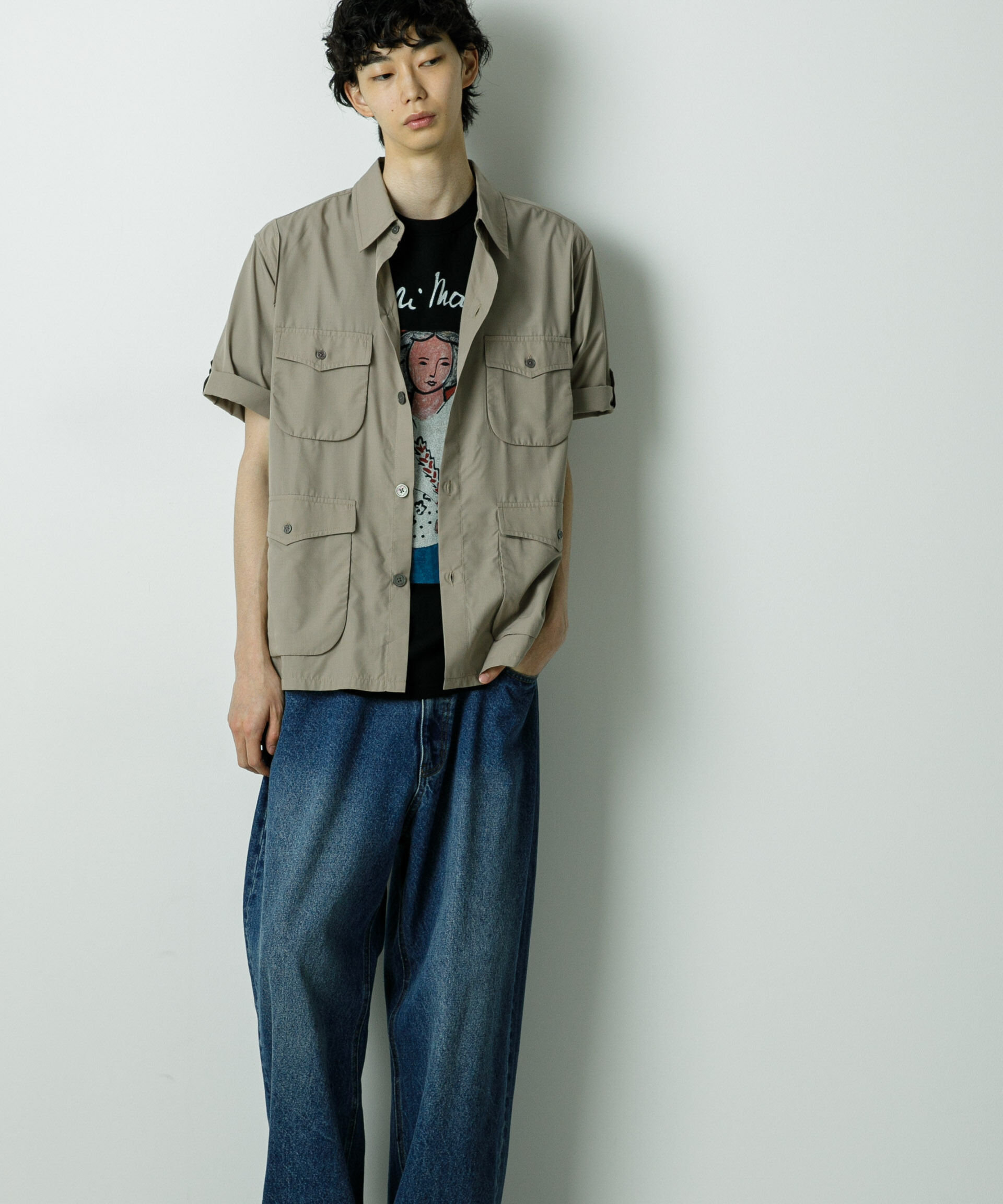 nano･universe「｢HOTEL PALACE｣TRポプリンサファリシャツ」|シャツ・ブラウス|