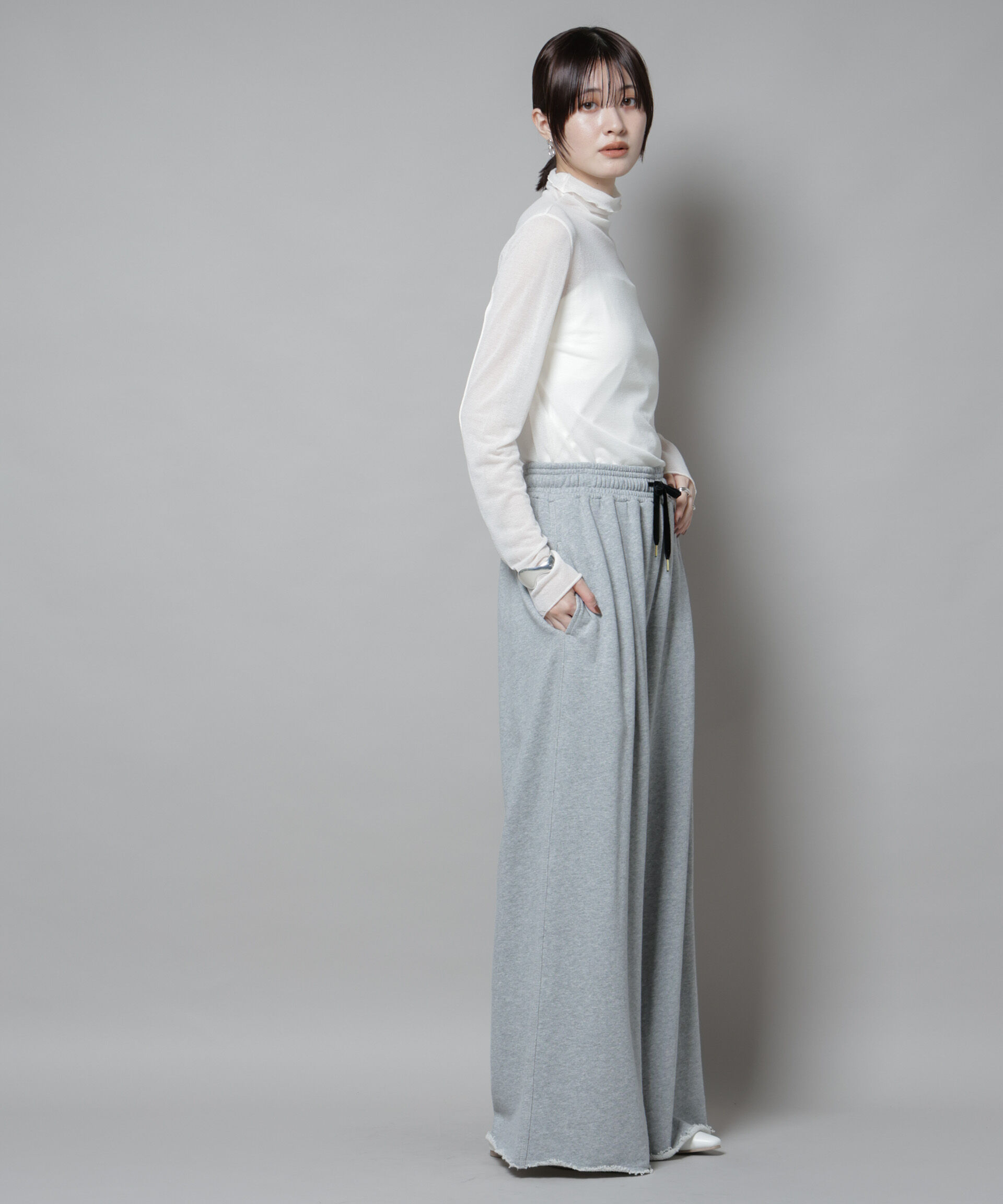 nano･universe「梨地シアータートルカットトップス」|Tシャツ・カットソー|