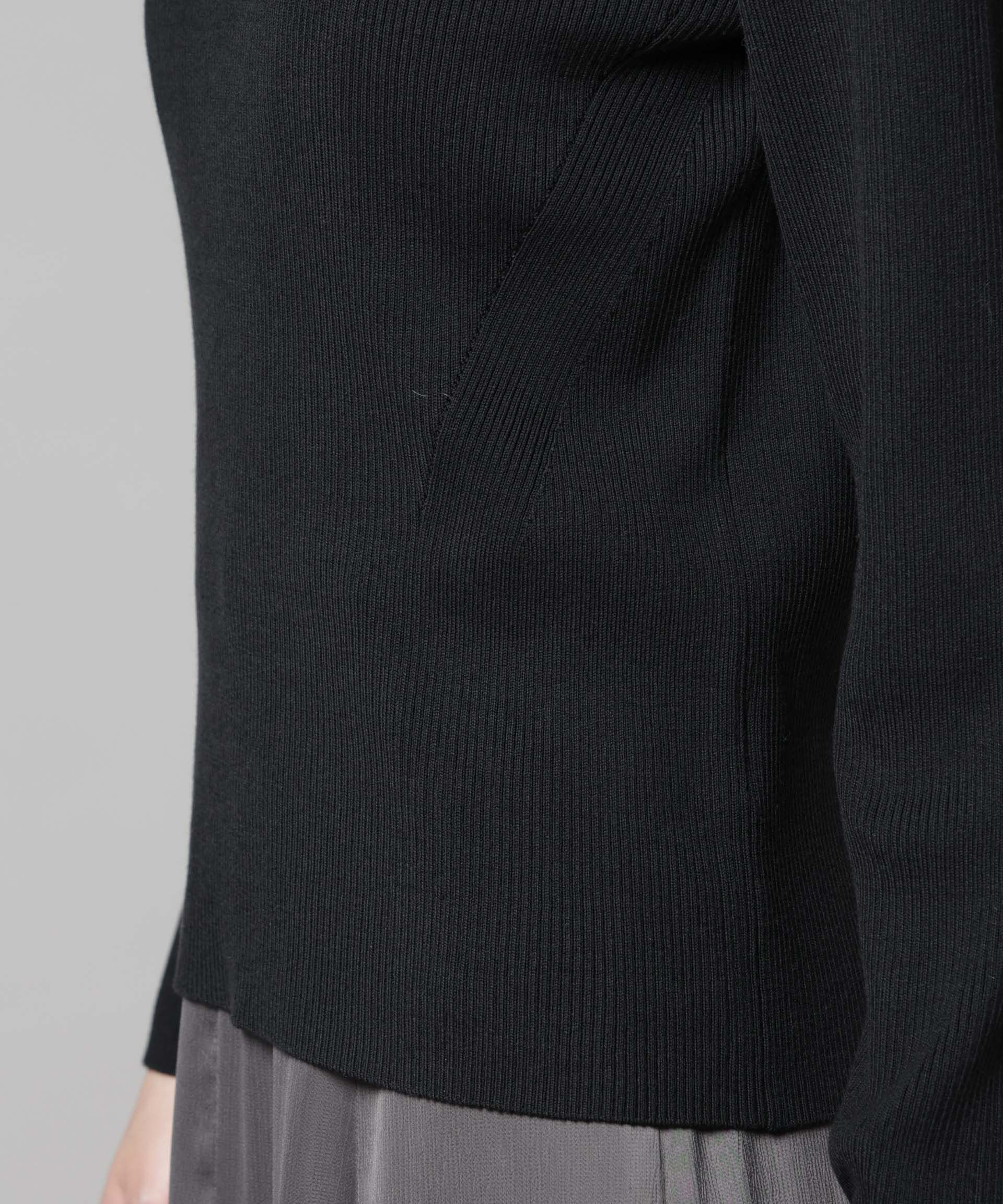 nano･universe「CICA&UVカット加工クルーネックリブニット」|ニット・セーター|