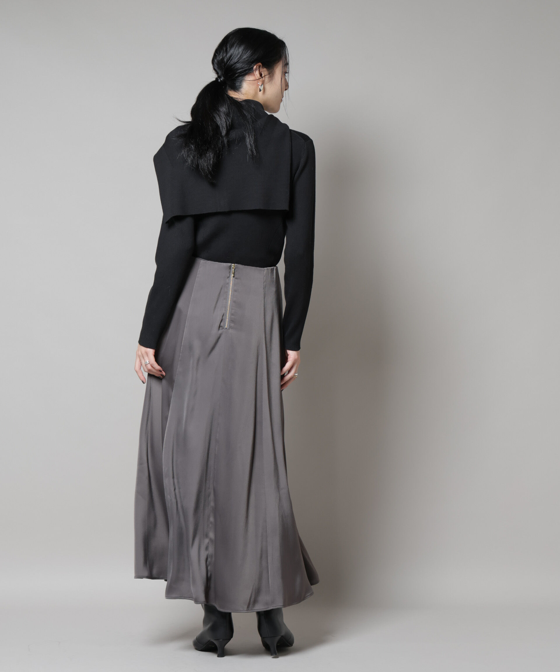 nano･universe「CICA&UVカット加工クルーネックリブニット」|ニット・セーター|