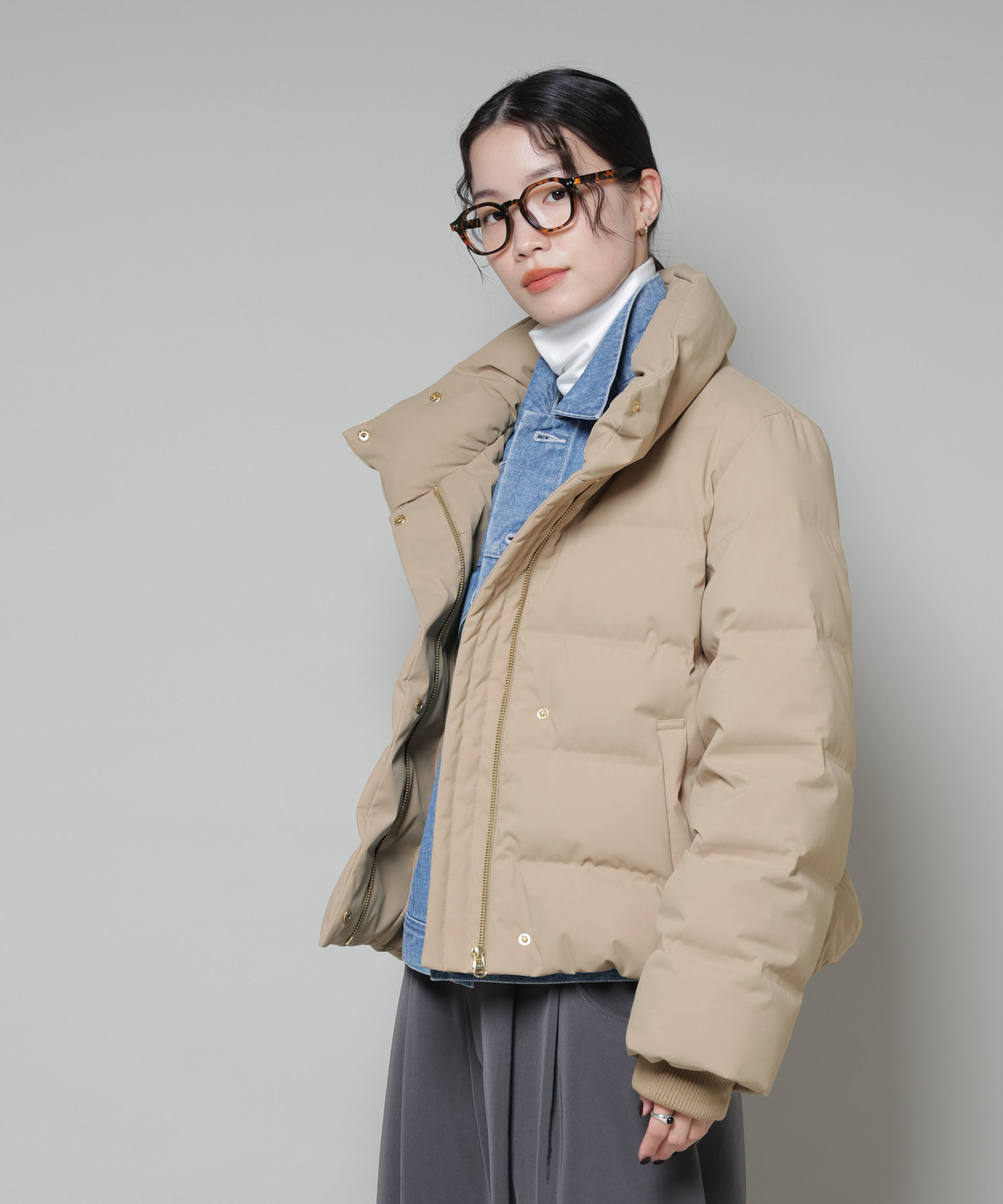 nano･universe「ボリュームネックダウンショートコート」|ダウン|