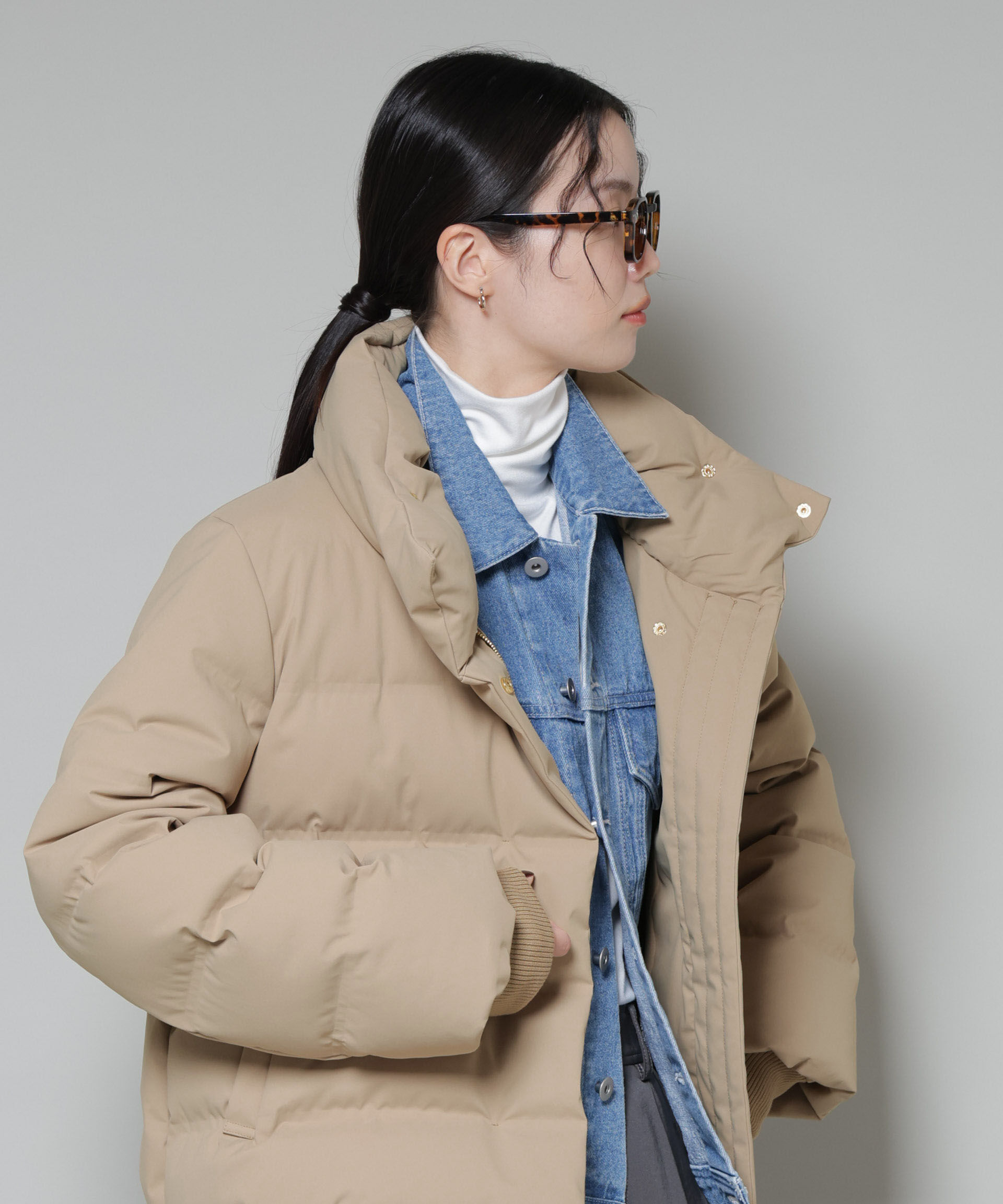 nano･universe「ボリュームネックダウンショートコート」|ダウン|